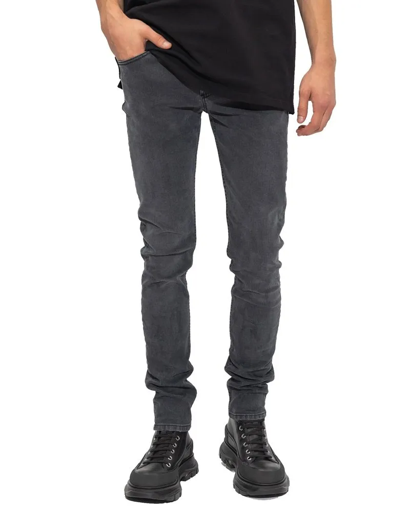Alexander McQueen Men's Black Cotton Skinny Jeans Clothing Black