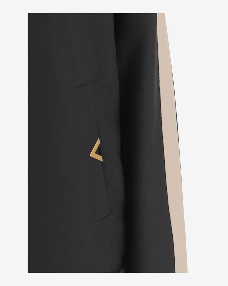 Valentino Garavani Men's Sweatshirt Nylon With Vgold, Black Polyester Sweatshirts Sweater Black