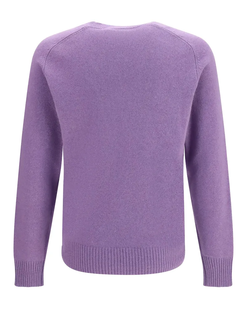 Brooksfield Men's Crewneck Sweater Aubergine Kashmir-Capra Hircus Kashmir/capra 