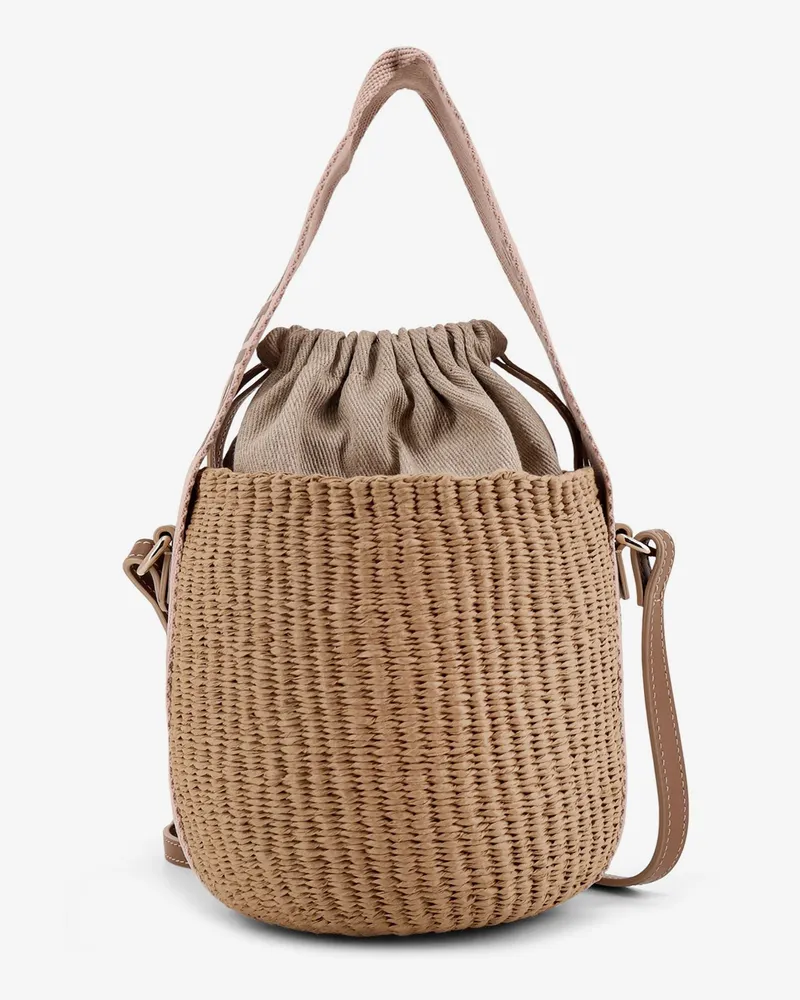 Chloé Women's Bucket Bag Woody Beige Raffia Beige