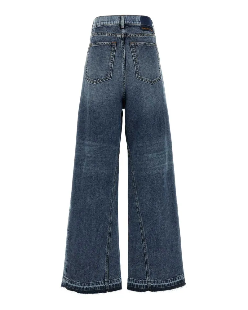Stella McCartney Women's Denim Ride-Leg Jeans Twotonaldenimwash Exterior: Cotton Blue