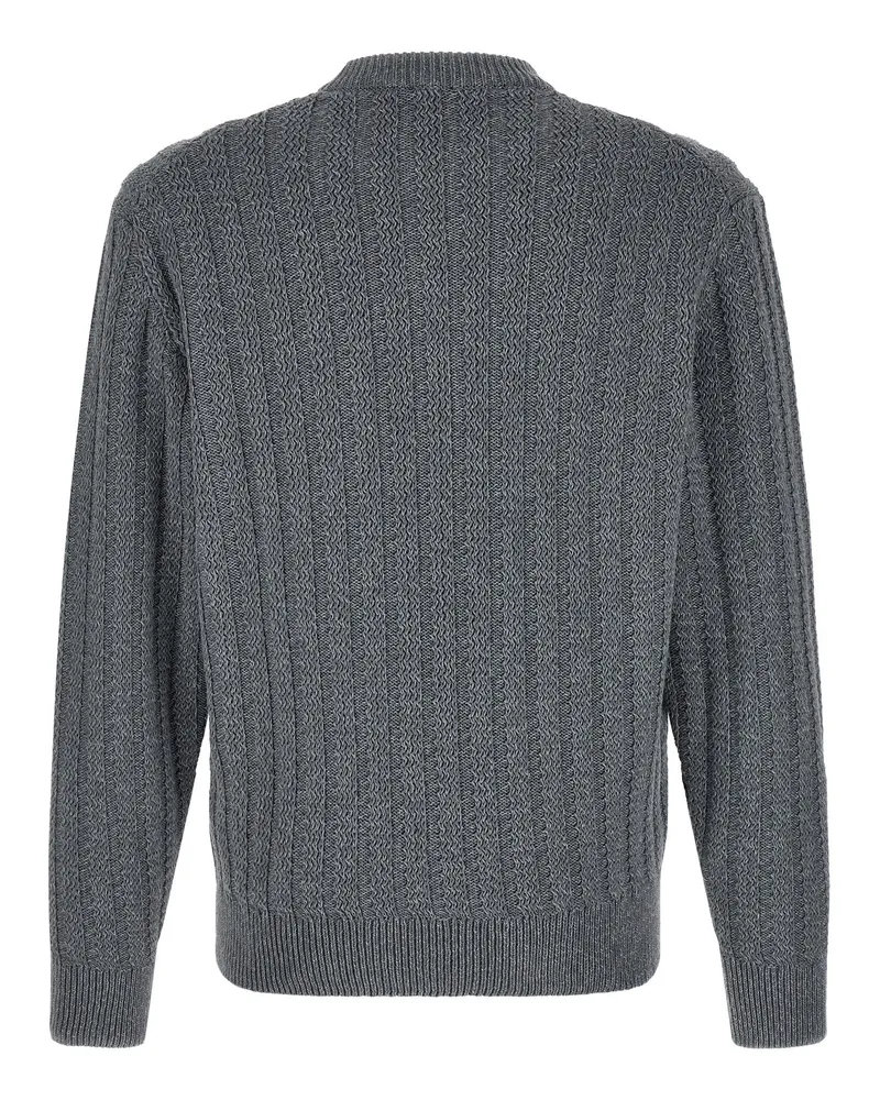 HUGO BOSS Textured Vertical Knit Sweater — gray Gray