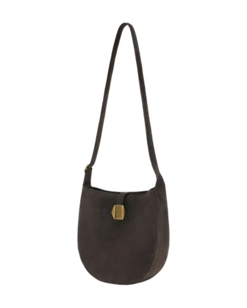 Officine Generale Women's Leather Shoulder Bag Brown Cowhide Brown
