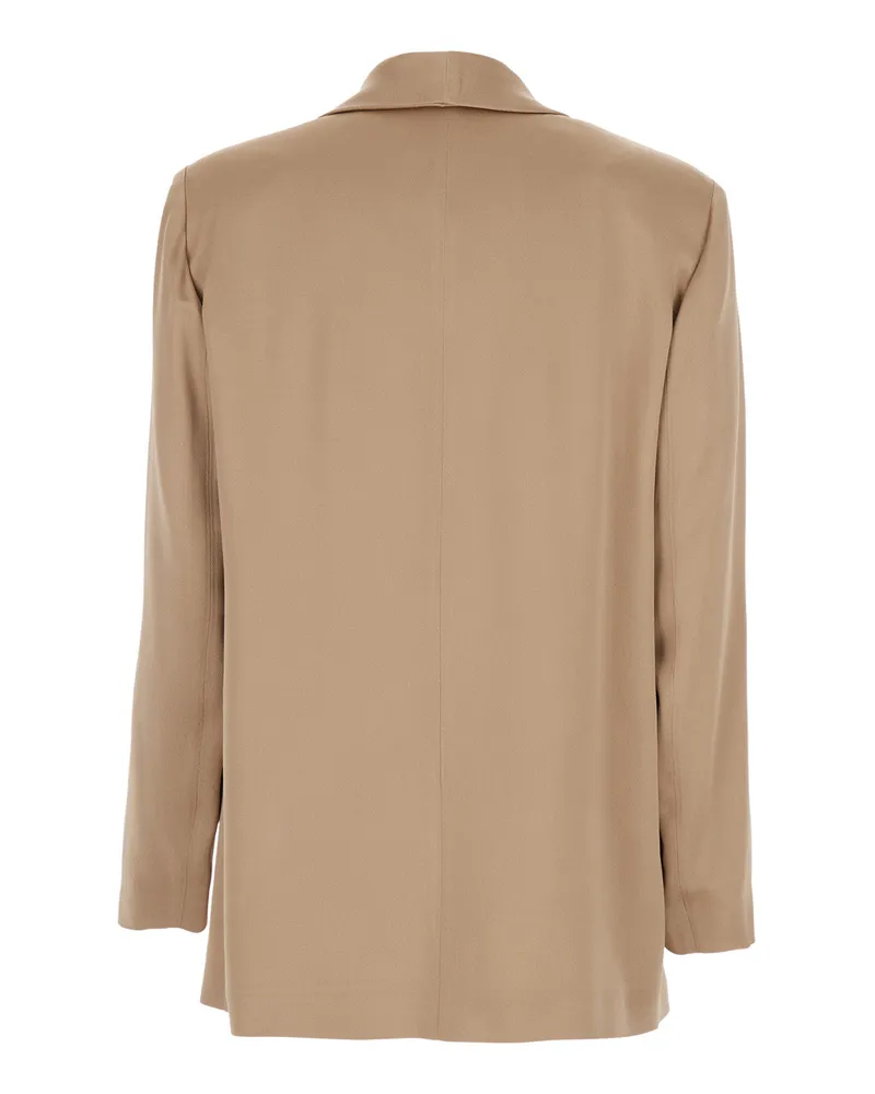 Antonelli Firenze Women's Blazer Edward Beige Acetate-Viscose Blazers Jacket Beige