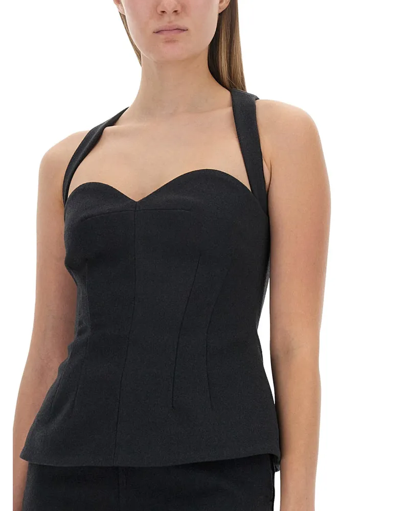Philosophy Di Lorenzo Serafini Structured Bustier Bodysuit — Black Black