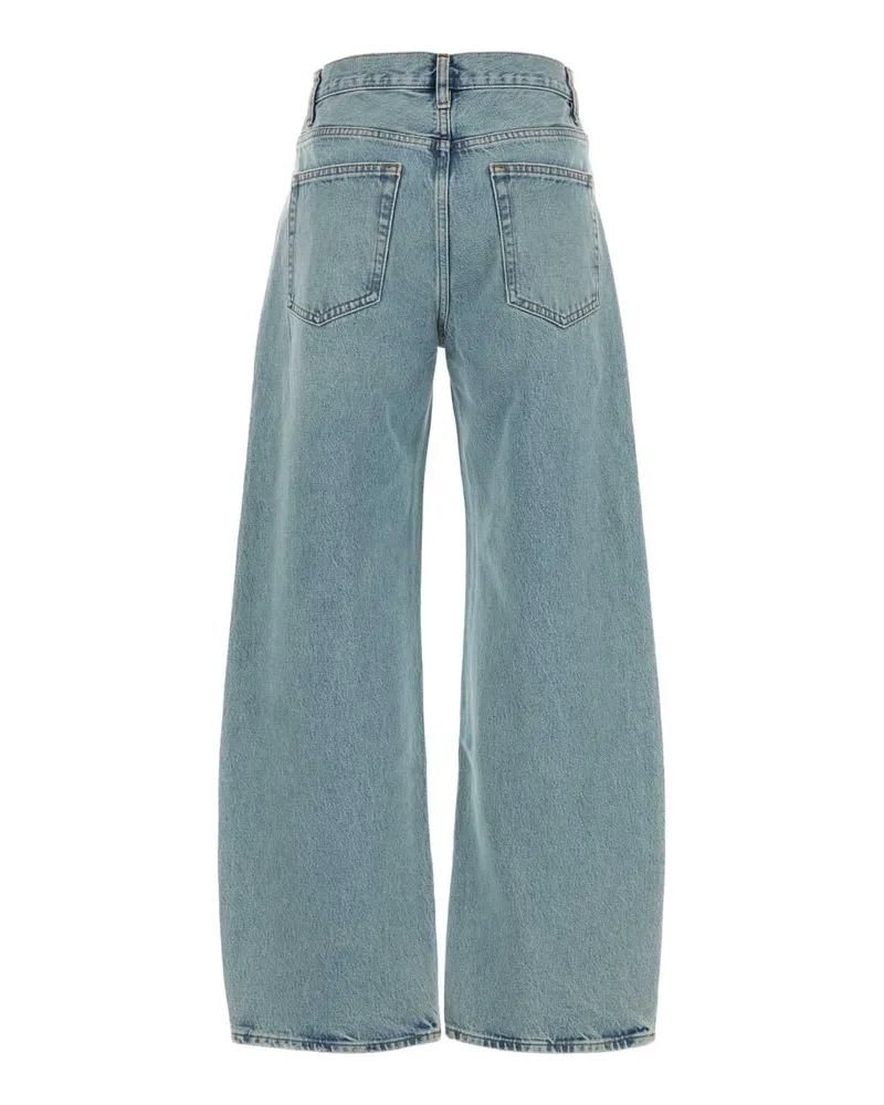 Frame Denim Women's Denim The Bow Wide-Leg Jeans Otlw Exterior: Cotton Blue