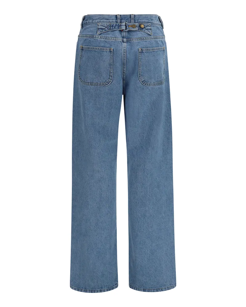Thom Browne Straight-Leg Selvedge Cotton Jeans — Blue Blue