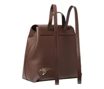 Coated Canvas Backpack — Brown