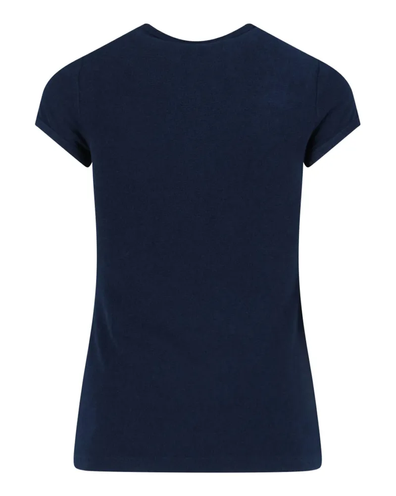 Courrèges Women's T-Shirts And Polos Blue Viscose Navy