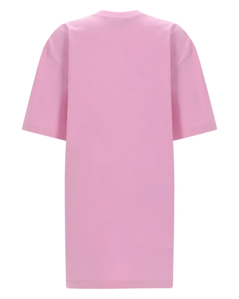 MSGM Cotton Jersey T-Shirt Dress — Pink Pink