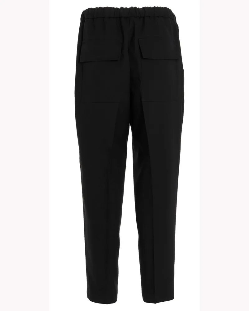 Jil Sander Men's Blue Polyester Casual Pants Black