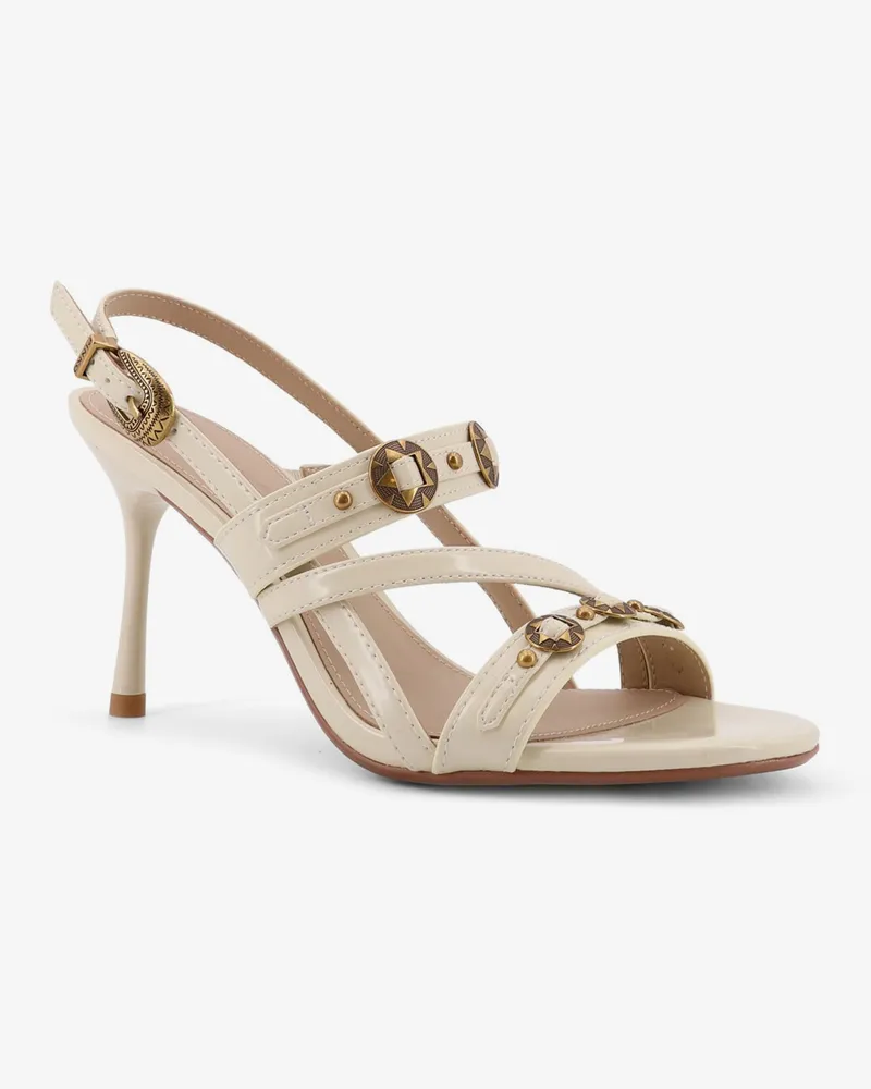 Pinko Women's Leather Sandals Vanda White White