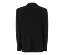 Women's Over Blazer Black Wool Polyester Elastane Blazers