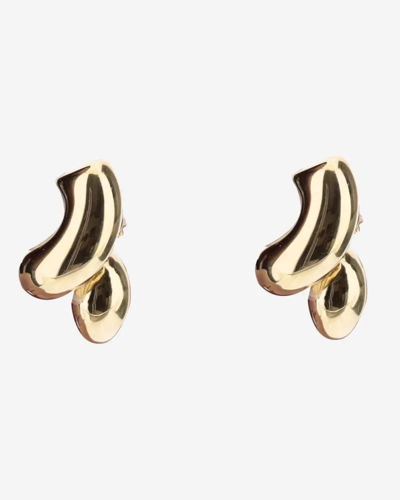 Bottega Veneta Women's Corkscrew Earrings Gold Sterling Silver Gold