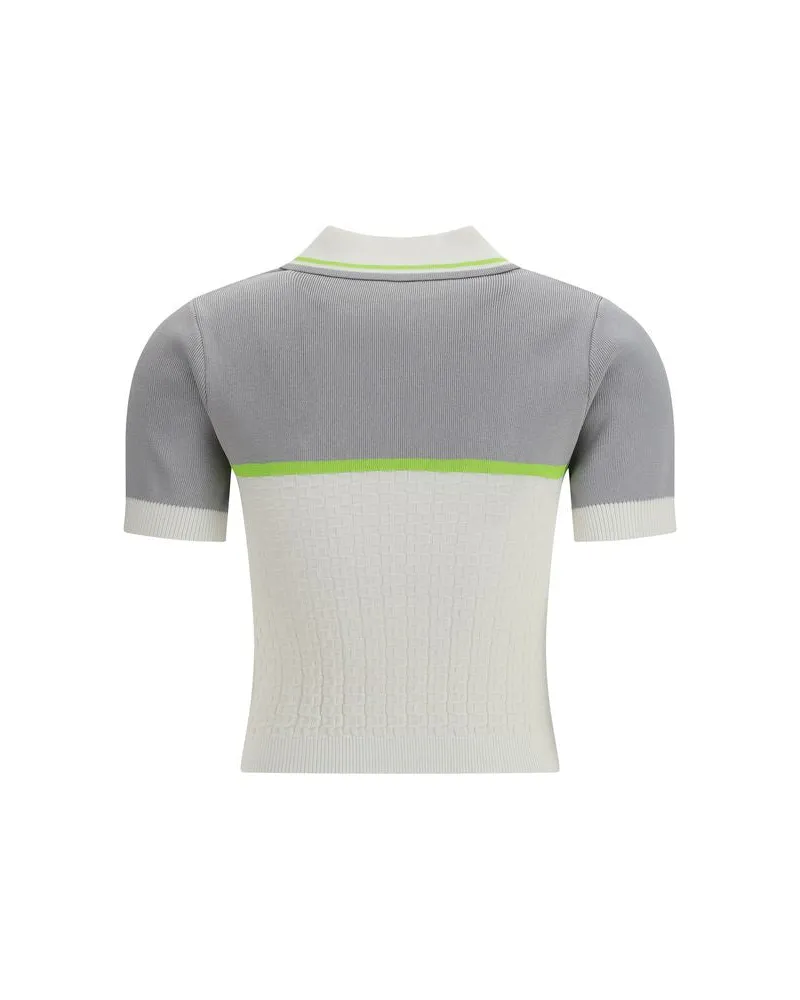 Casablanca Paris Women's White Viscose Polo Shirt White