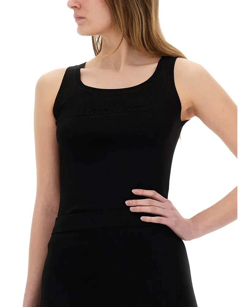 Max Mara Viscose-Polyamide Blouse — Black Black