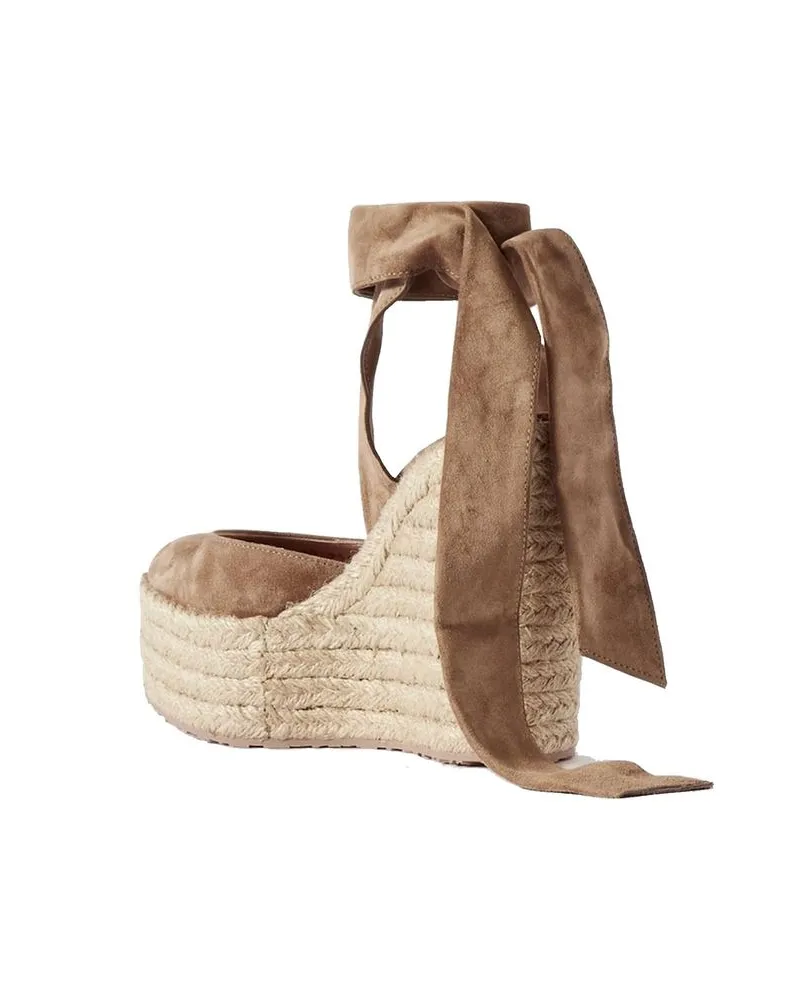 Gianvito Rossi Women's Beige Calfskin Espadrilles Shoe Beige