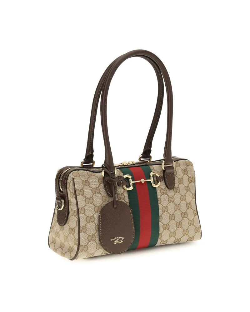 Gucci Women's Beige Fabric Handbag Bag Beige