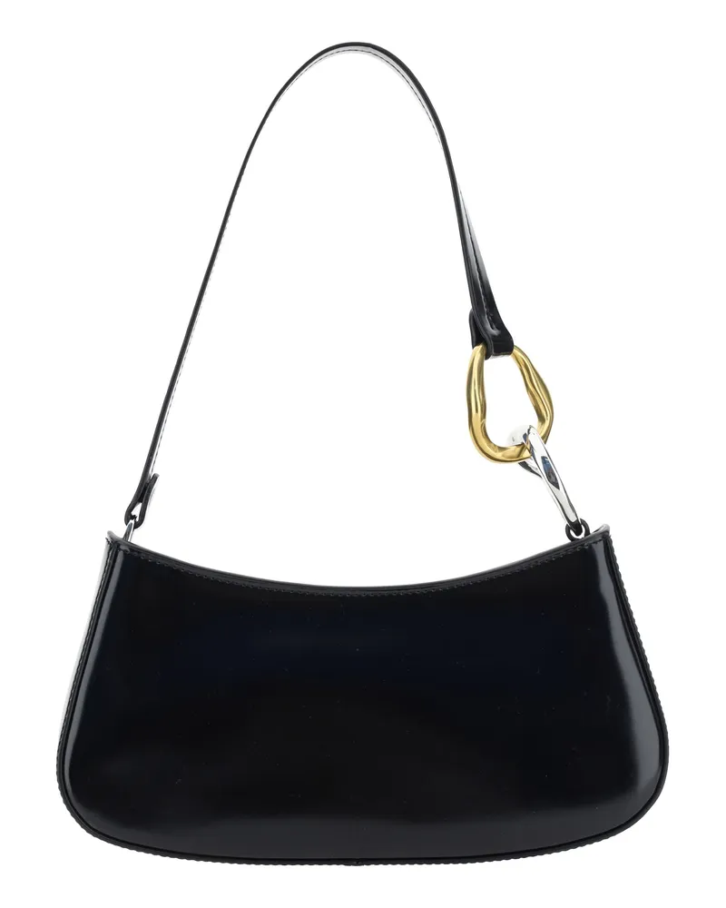 STAUD Women's Ollie Calf Leather Shoulder Bag Black Black