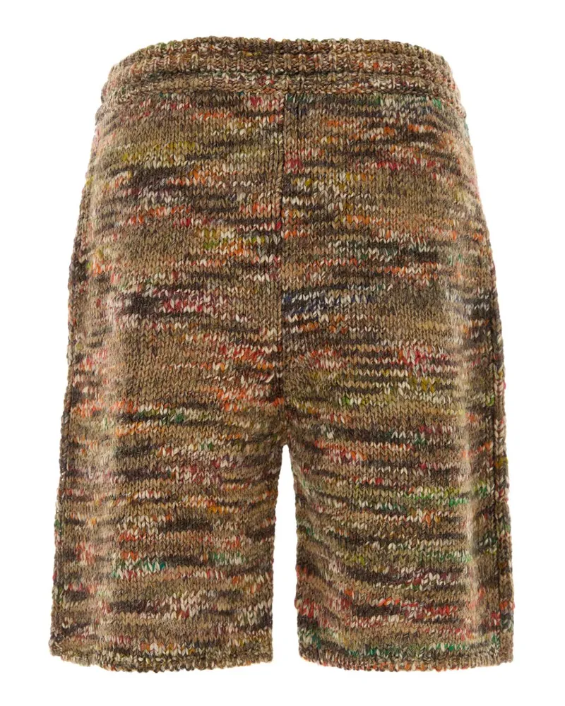 Alanui Men's Multicolor Wool Blend Grunge Beat Bermuda Shorts Dustmulticolor Exterior: Virgin Acrylic Multicolor
