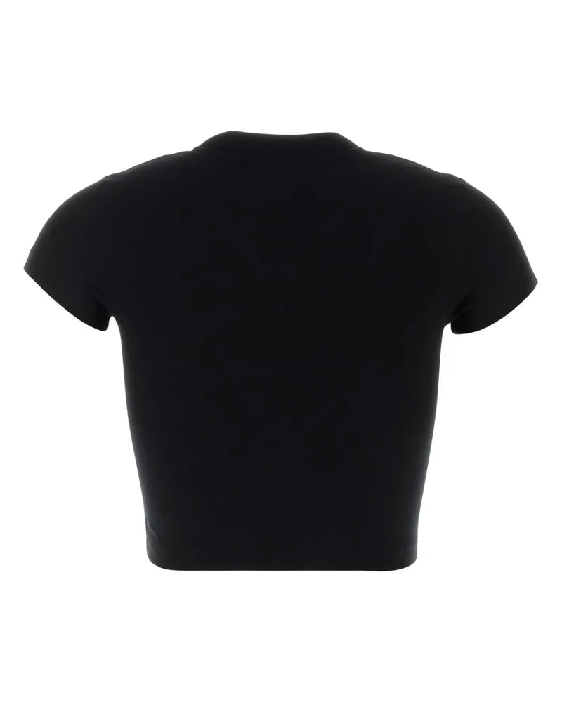 Gucci Women Logo-Print Cotton Blend T-Shirt Black Polyester Black