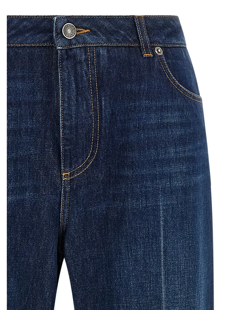 Dolce & Gabbana Women's Blue Cotton Straight-Leg Jeans Clothing Blue