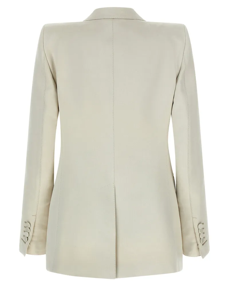 Tom Ford Duchesse Silk Blend Blazer — Cream Cream
