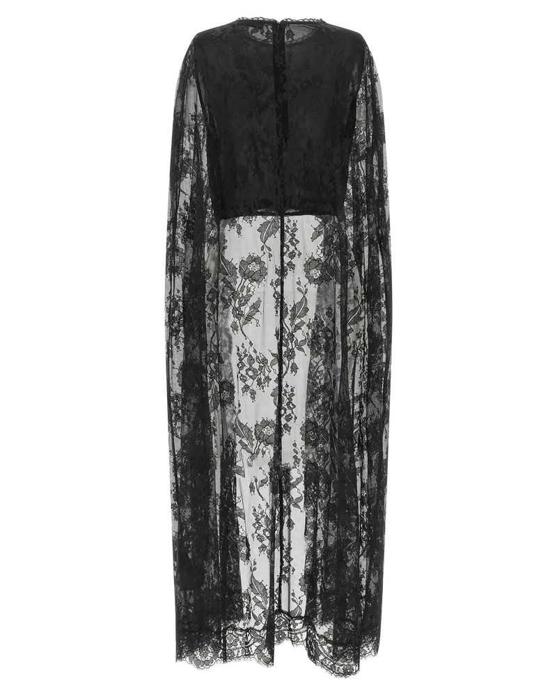 Zimmermann Valiant Lace Caped Blouse — Black Black