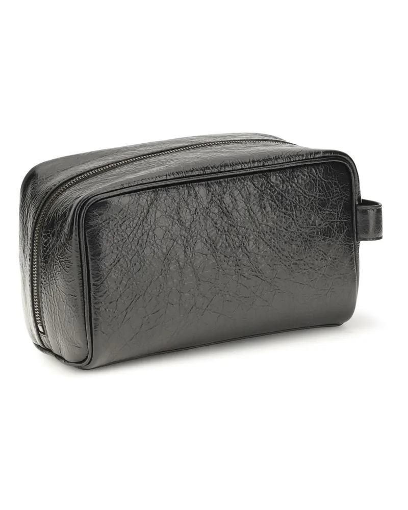 Balenciaga Men's Beauty Case Le City Lambskin Black (ovis Aries) Wash Bags Black