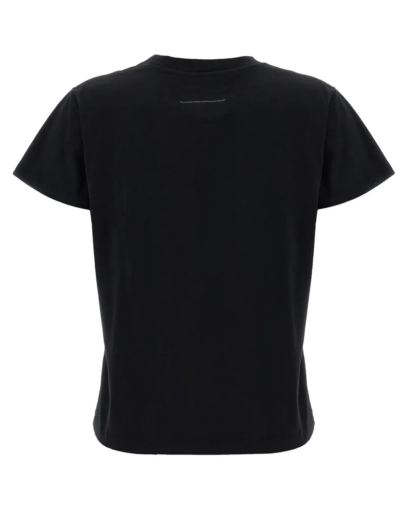 Maison Margiela Women Black Cotton T-Shirt Black
