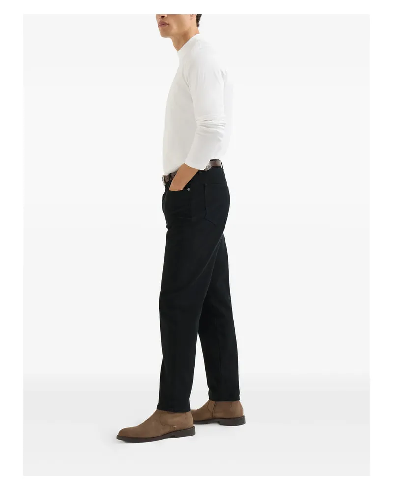 Brunello Cucinelli Garment-Dyed Cotton Jeans — Black Black