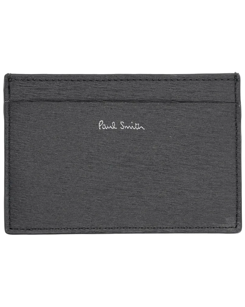 Paul Smith Cow Leather Card Case — Black Black