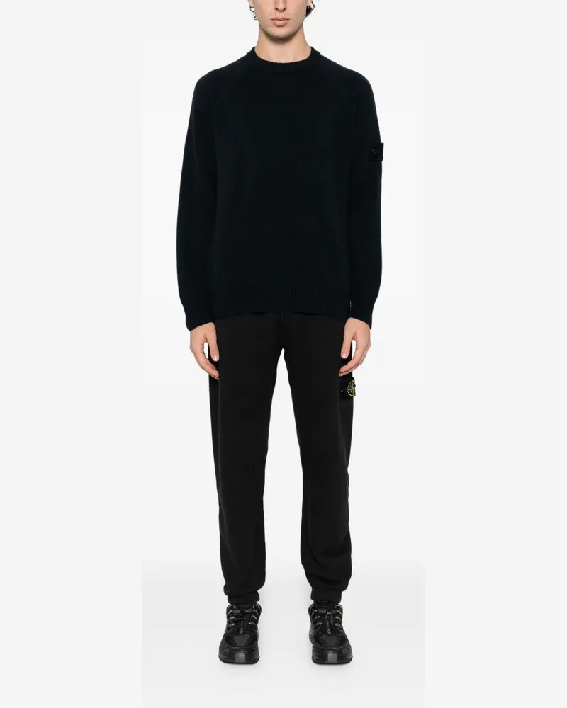 Stone Island Men's Cashmere Sweater With Raglan Sleeves Midnight Blue Navy