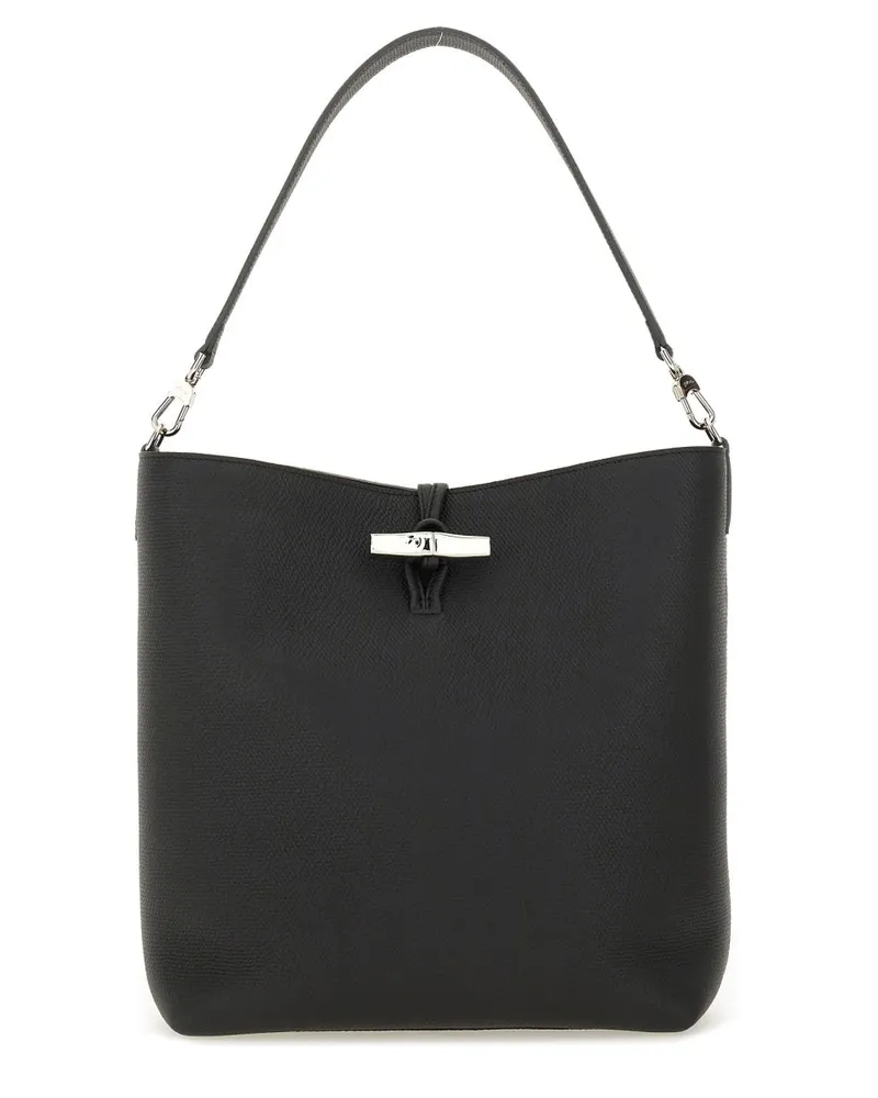 Longchamp Women's Hobo Bag M Le Roseau Black Shoulder Black