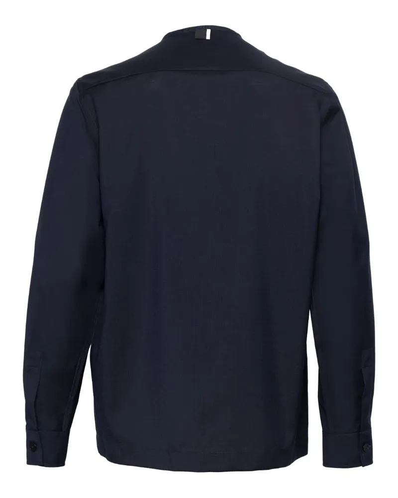 Low Brand Men's Jacket Virgin Wool Blue Navy