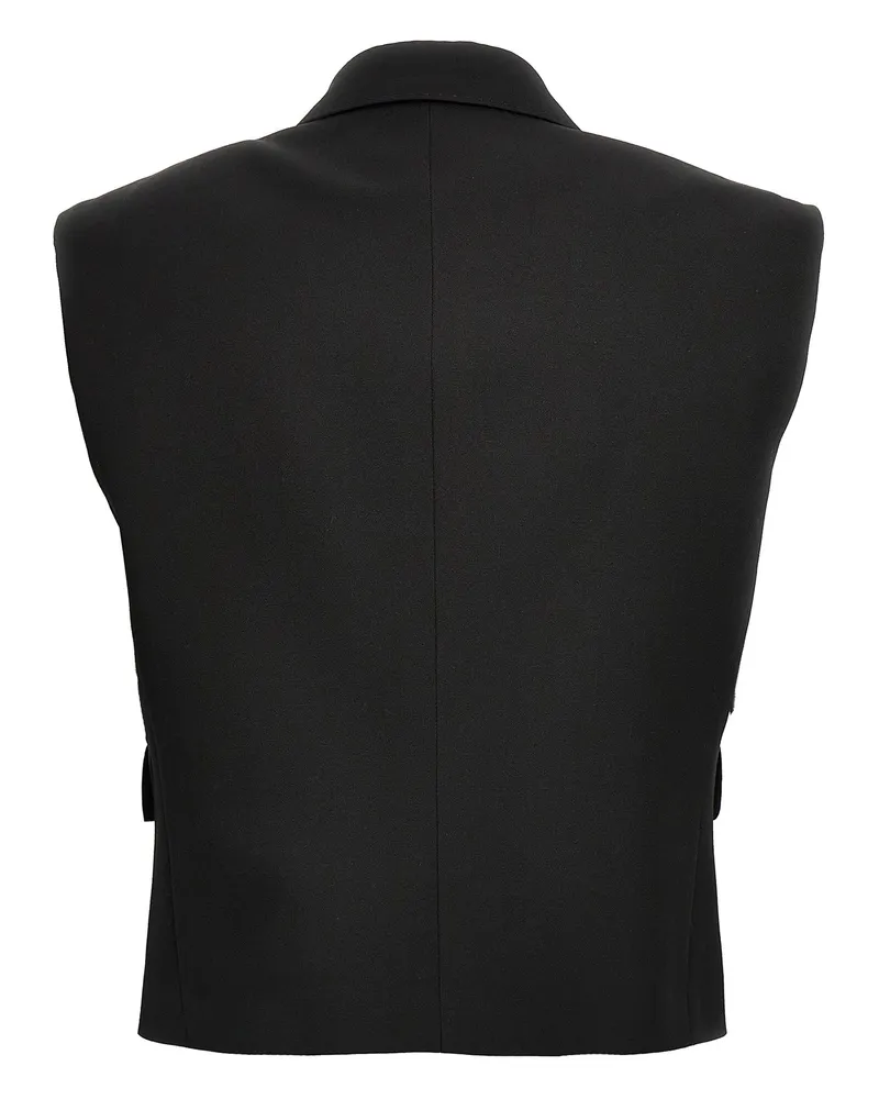 Dolce & Gabbana Women's Black Silk Sleeveless Jacket Clothing Black