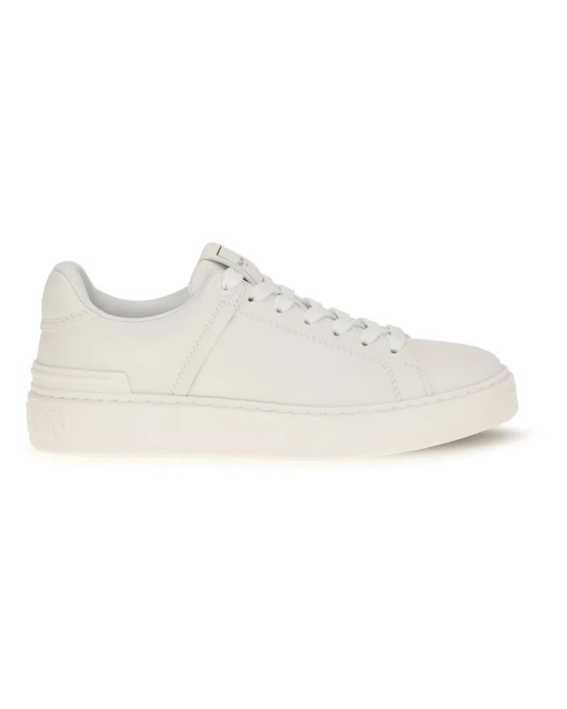 Balmain Women's B-Court Leather Sneakers Blanc White