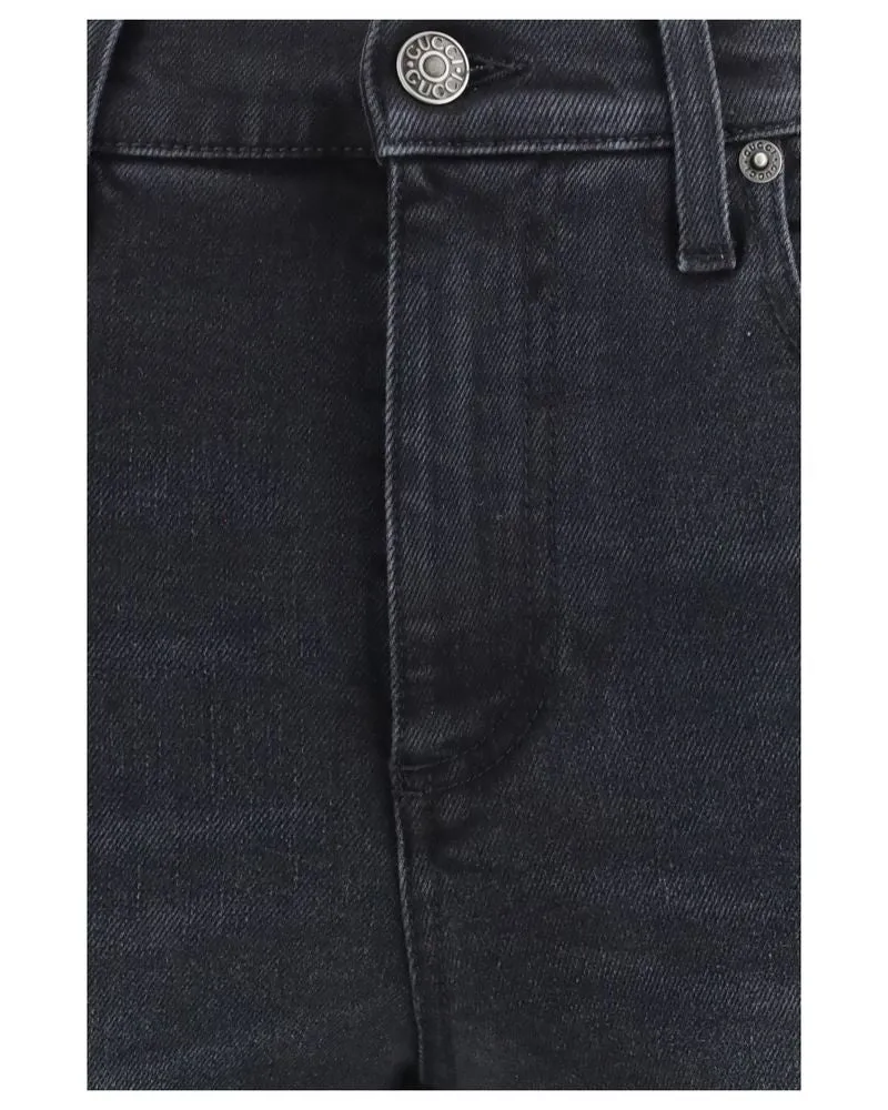 Gucci Stone-Washed Cotton Jeans — Black Black