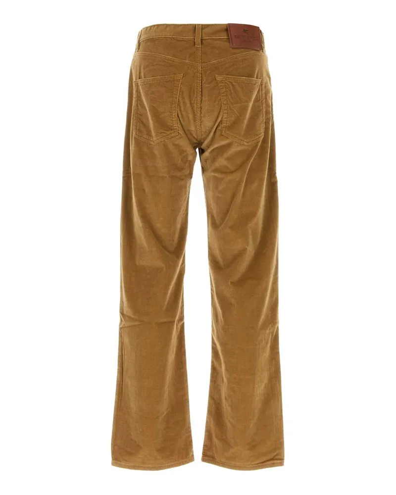 Etro Men's Camel Stretch Corduroy Pant M0118 Exterior: Cotton Elastane Pantaloni Camel
