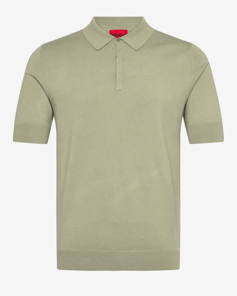 HUGO BOSS Men Polo Shirt Viscose Blend Green T-shirts And Polos Green