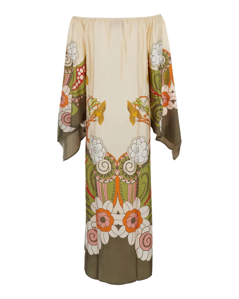 La DoubleJ Women Long Dress Goddress Multicolour Tech Fabric Multicolor