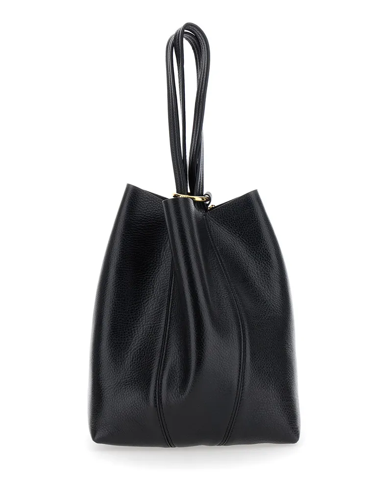 Chloé Women's Shoulder Bag Spin Black Grained Leather Black