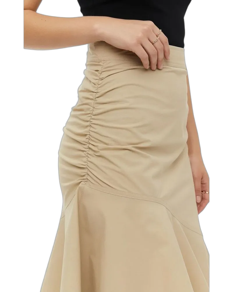 Pinko Women's Skirt Beige Cotton Apparel Elastane Beige
