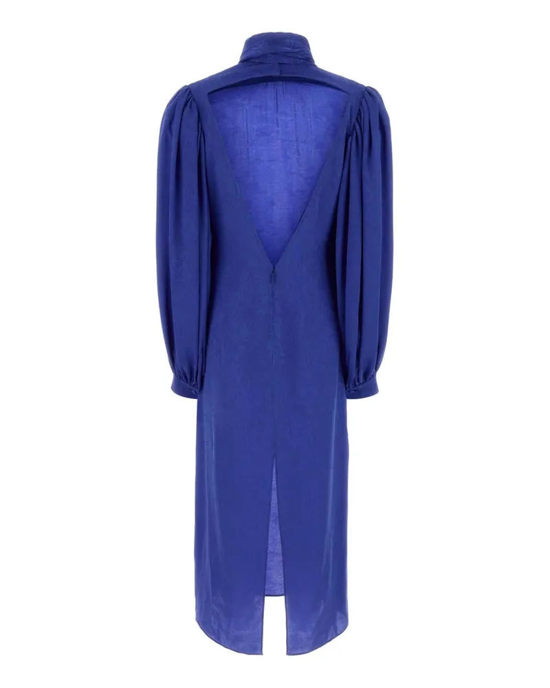 Gucci Women's Blue Silk Dress Electricdeepblue Abiti Blue