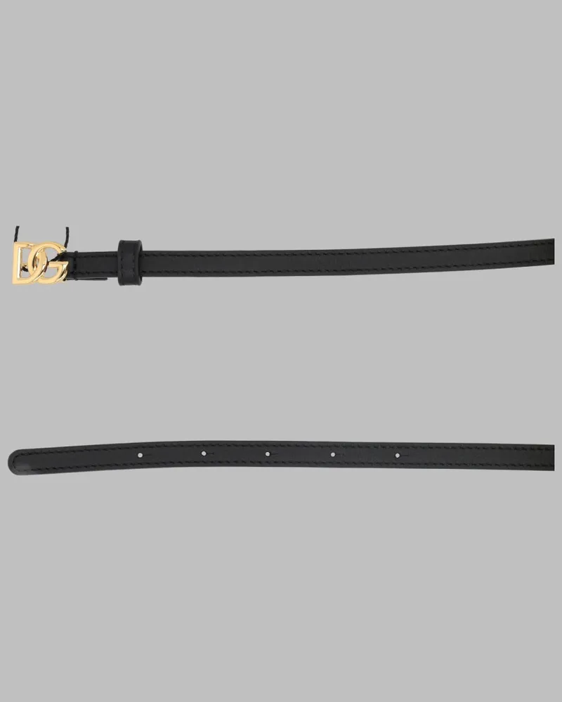 Dolce & Gabbana Logo-Adorned Belt — Black Black
