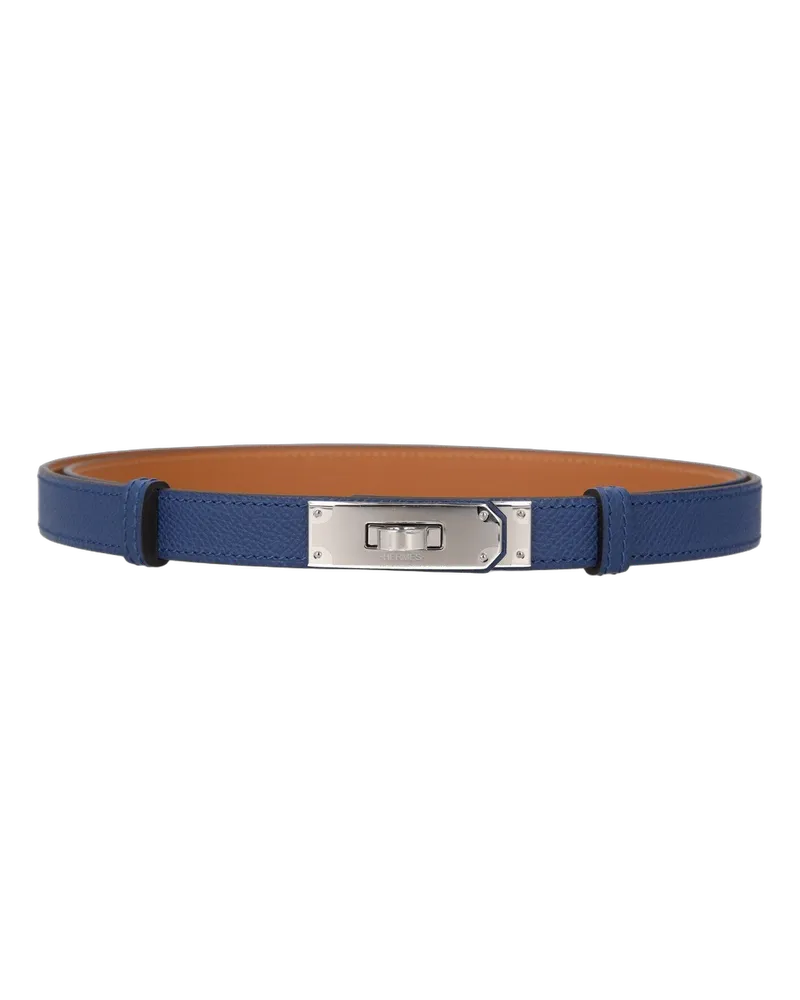Hermès Kelly Pocket Belt — Blue and Tan Blue