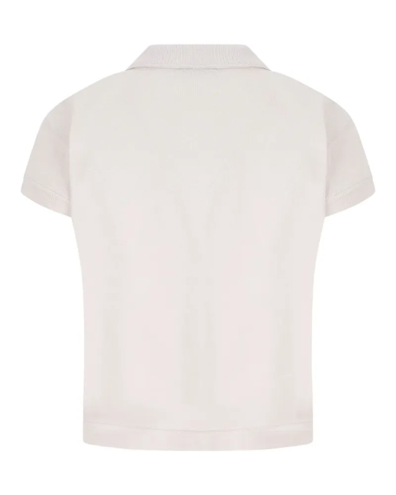 Balenciaga Logo-Embroidered Cotton Polo — Cream Cream