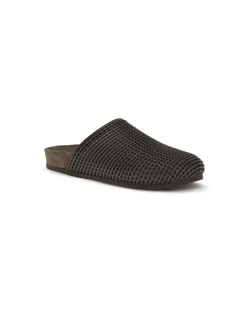 Brunello Cucinelli Women's Brown Calf Leather Bos Taurus Slides Shoe Brown