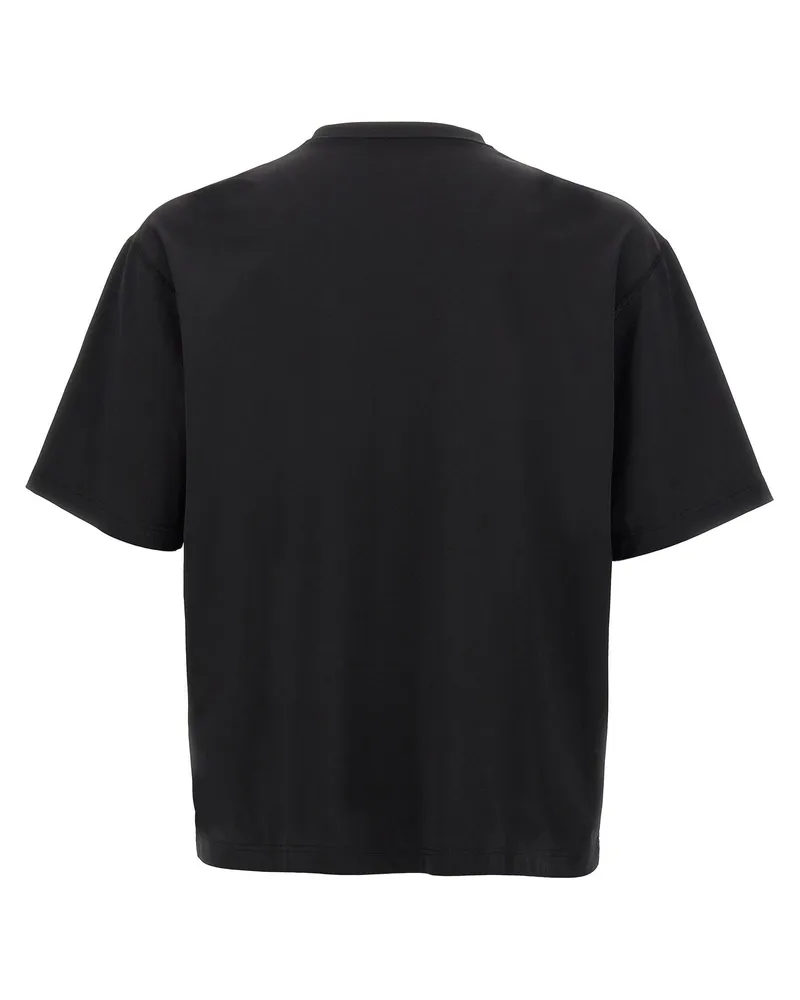Jil Sander Logo-Print Technical T-shirt — Black Black