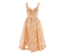 Rebellion Drape Midi Dress — Beige